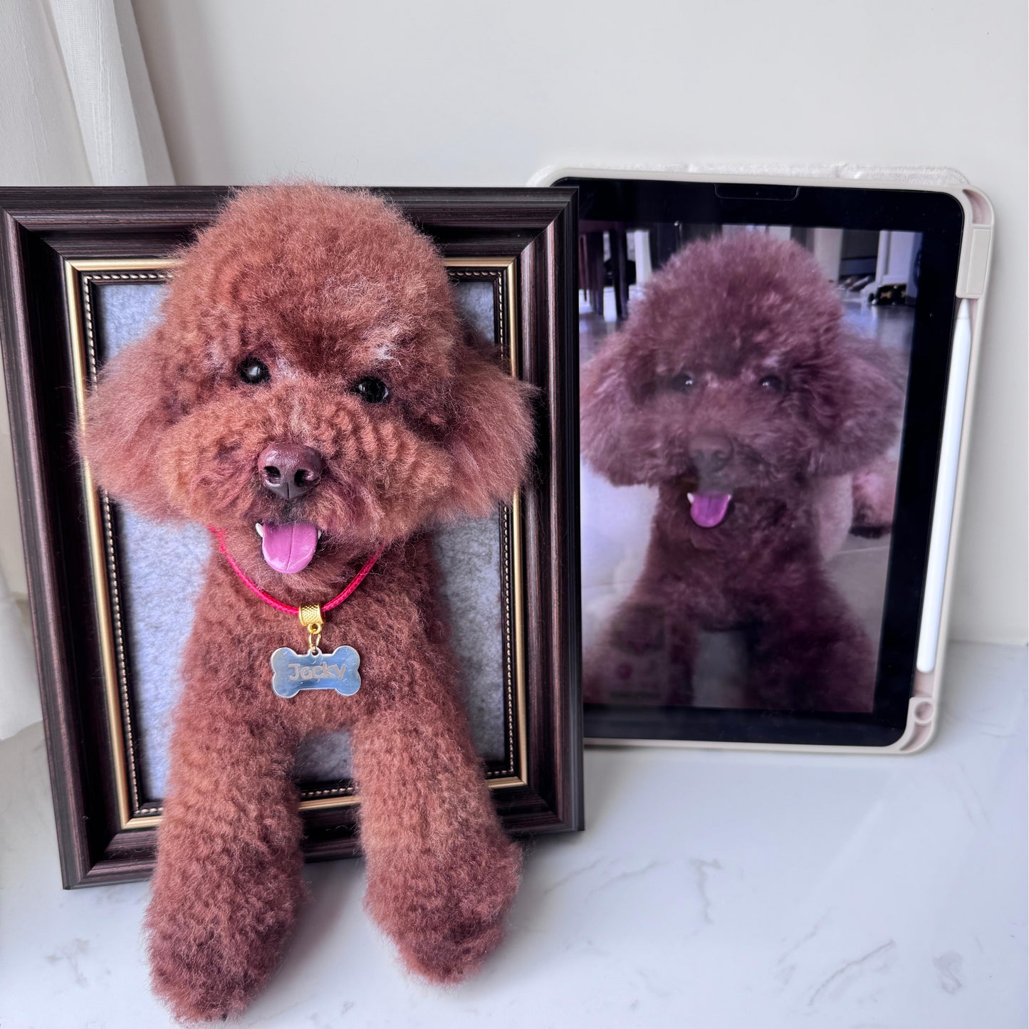 Framed Half-Body Dog Portrait