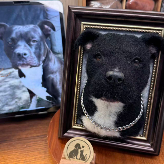 Framed Dog Bust Portrait