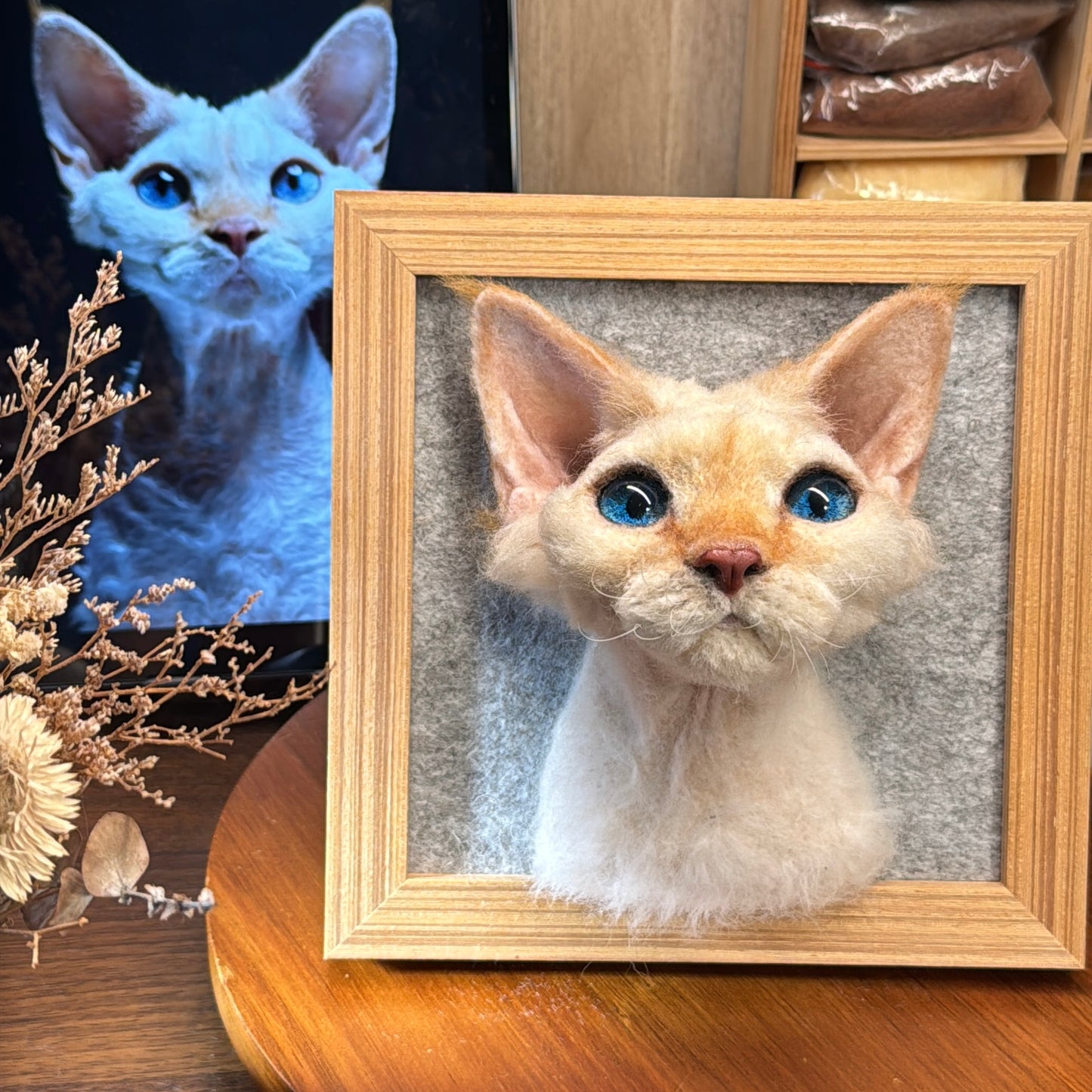 Framed Cat Bust Portrait
