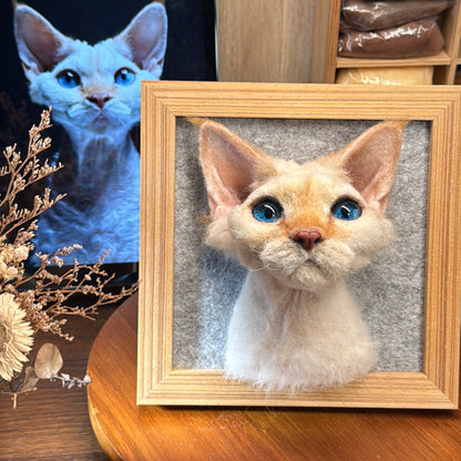 Framed Cat Bust Portrait