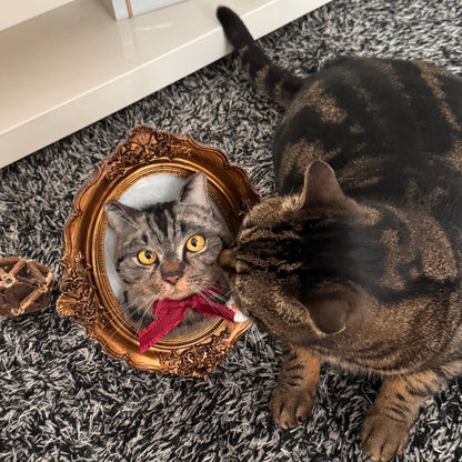 Framed Cat Bust Portrait