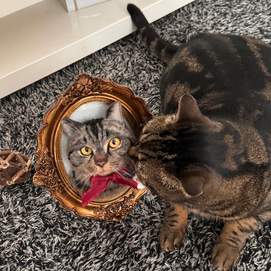 Framed Cat Bust Portrait